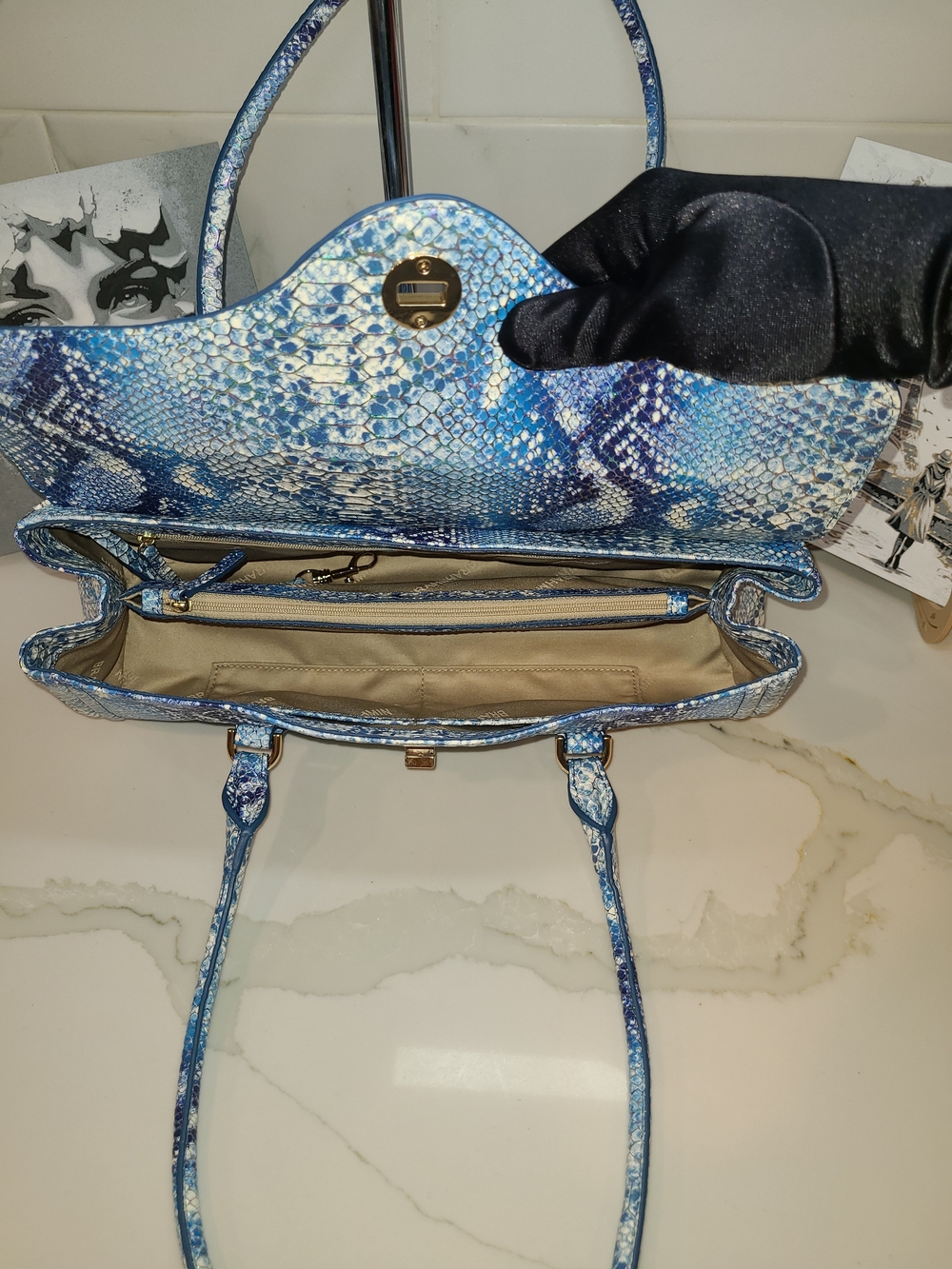 Brahmin NWOT Joyful Oceangrove Dayan Shoulder Bag - Picture 11 of 14